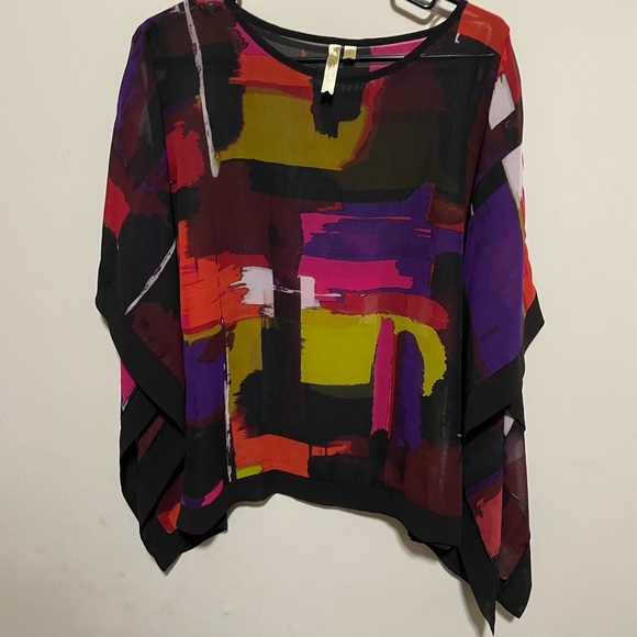 Chenault Tops - Chenault Vibrant Abstract Women's Blouse